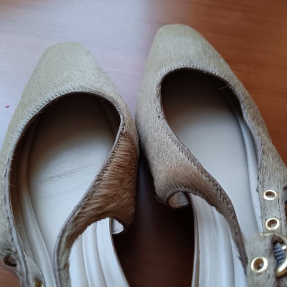 Animal Hair Slingback Mules in Fall 2025 Toasted Tan - Picture 7 of 8